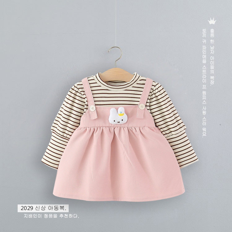 4六5七6八9个月女宝宝秋季长袖连衣裙1到2-3岁多小女孩秋装棉裙子