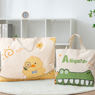 卡通手提袋大容量学生棉被袋便携式 环保袋轻便待产包出差旅行袋