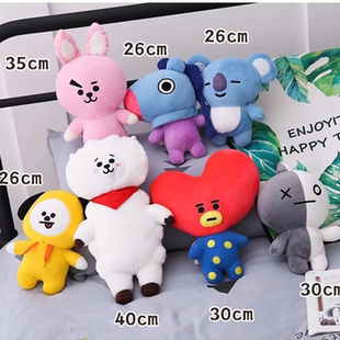 韩国BT21 BABY防弹少年团BTS毛绒公仔可爱BTS动漫周边玩偶