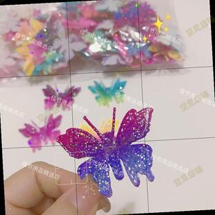 中秋配饰蝴蝶蜻蜓折塔装饰品配件月娘扇子网红款折红桃粿用品节日