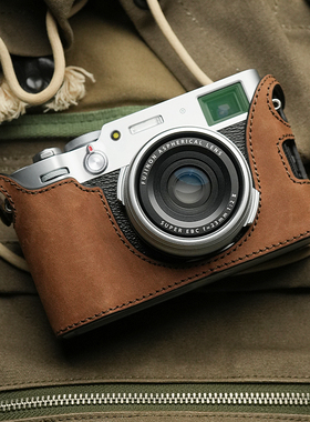 MrStone富士X100V相机皮套适用Fujifilm X100F保护套壳真皮相机包