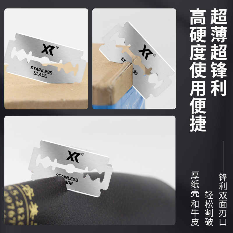 XIRUI 스테인레스 스틸 양면 블레이드 수동 면도기 면도기 남성용 구식 면도날 클래식 백금 블레이드