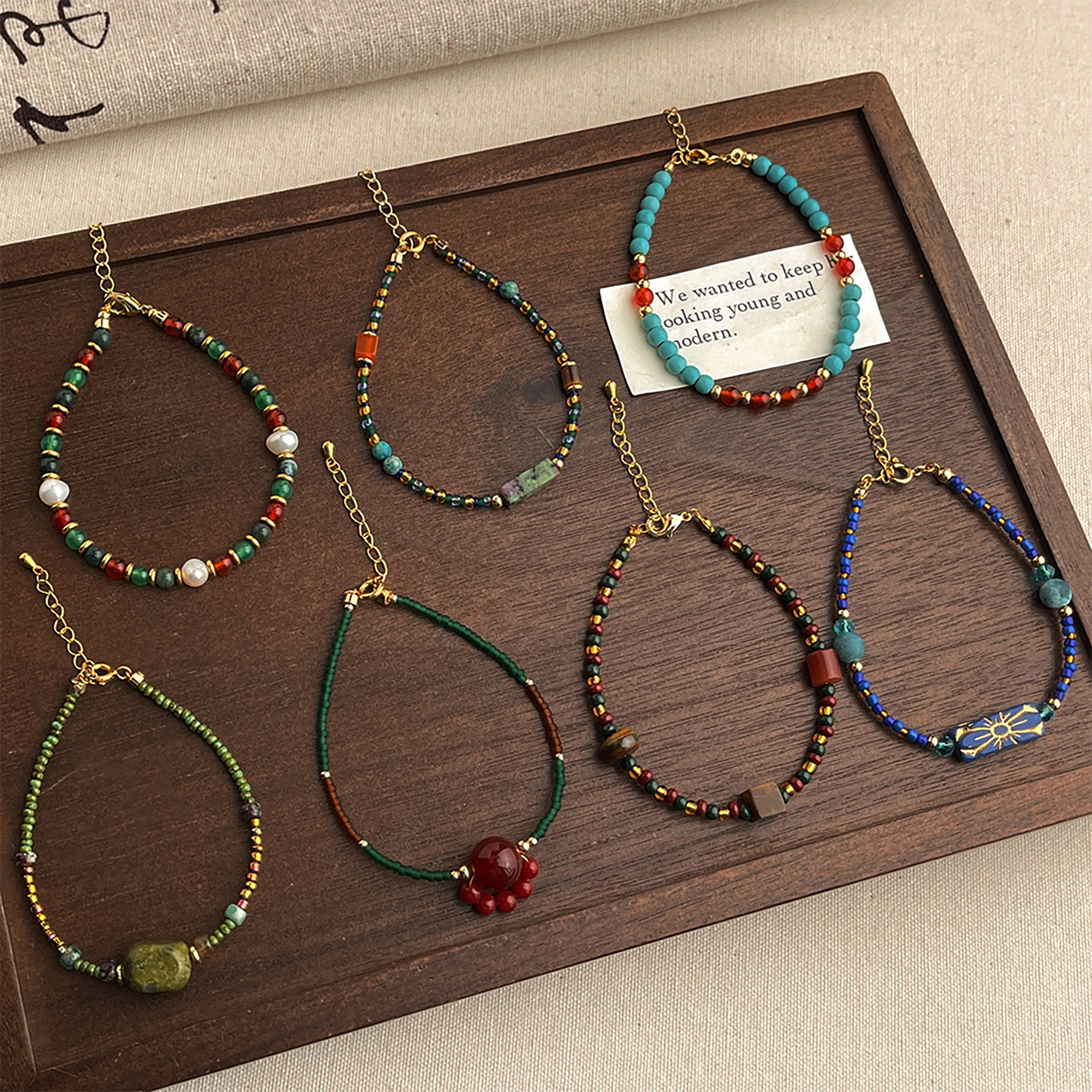 随视觉新中式小众手作米珠手链