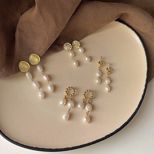 法式气质淡水珍珠女耳饰