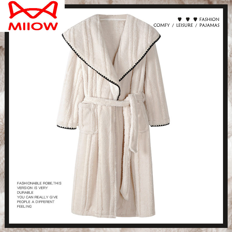 猫人睡袍女冬季珊瑚绒加厚加绒中长款浴袍睡衣秋冬法兰绒浴衣,女士内衣/男士内衣/家居服,睡袍/浴袍,淘宝优惠券,粉丝福利购,淘宝优惠卷