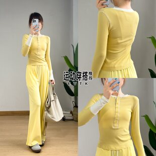 绝美健身衣瑜伽背心网球运动套装女夏薄款跑步长裤子时尚羽毛球服
