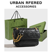 URBAN RFERED高级感百搭链条腋下包女2025新款 单肩斜挎流浪邮差包