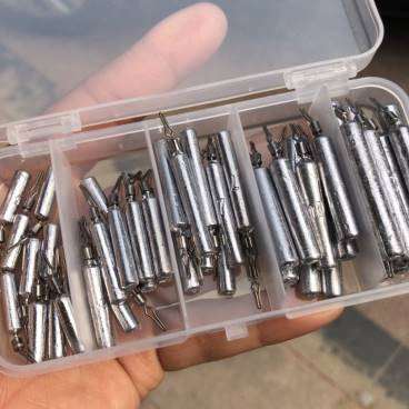 路亚倒钓铅坠50枚3.5/5/7/10/14/20克球形水滴形倒钓钓组风筝钓组