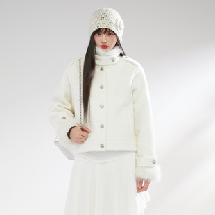 King 加厚保暖毛毛外套女 Prince韩系千金感通勤毛绒外套女冬季