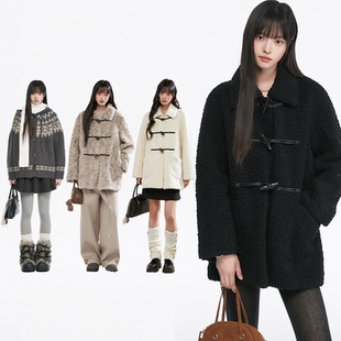 King 衣橱直播间 Prince仿皮草＋牛角扣外套＋毛衣 所有女生