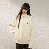 Prince美式 立领开衫 毛衣春季 King 新款 情侣潮流宽松保暖毛衣外套