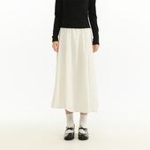 2025年春季 King Prince 奶fufu白色长裙女温柔气质半身裙子伞裙