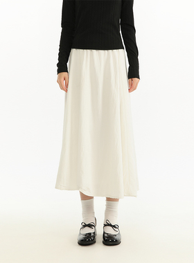 King Prince 2025年春季奶fufu白色长裙女温柔气质半身裙子伞裙