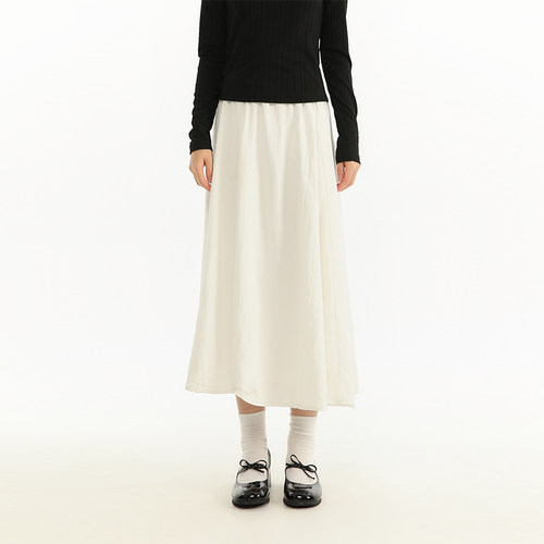 King Prince 2025年春季奶fufu白色长裙女温柔气质半身裙子伞裙