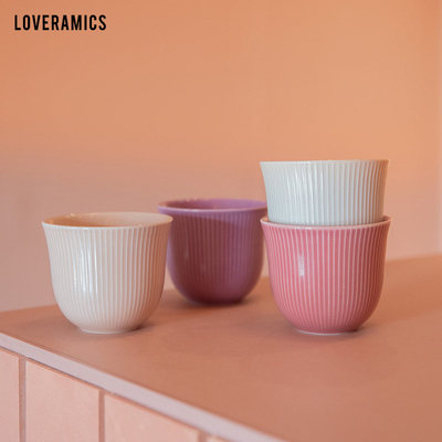 爱陶乐Loveramics北欧直纹杯陶瓷咖啡杯单品combo杯小澳白品香杯