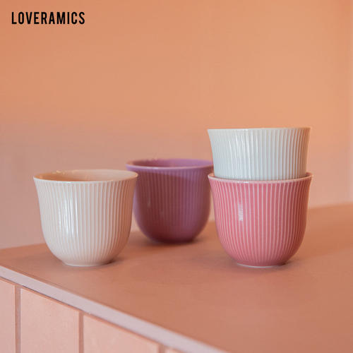 爱陶乐Loveramics北欧直纹杯陶瓷咖啡杯单品combo杯小澳白品香杯
