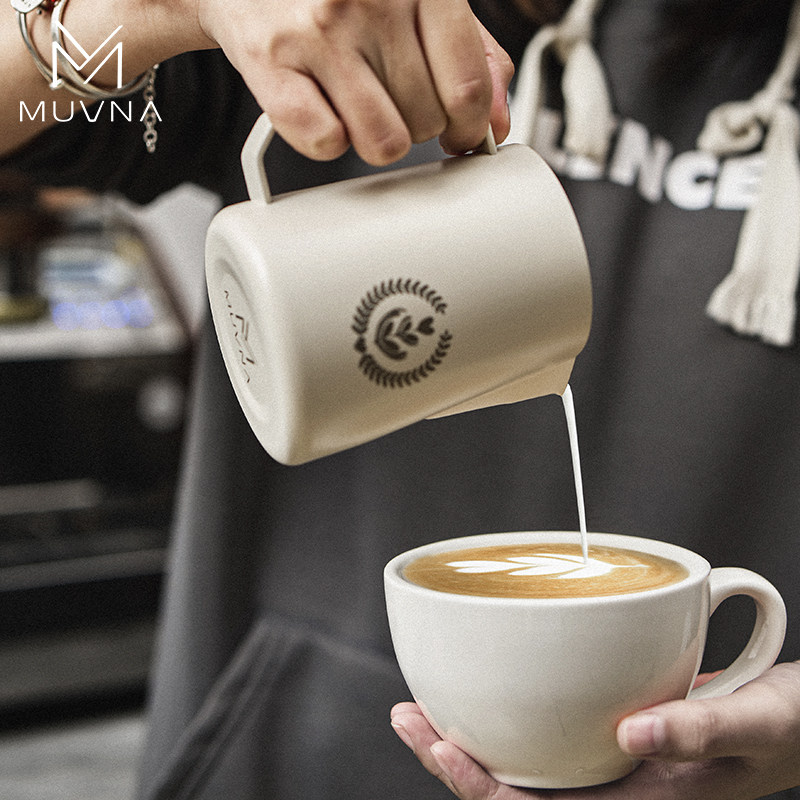 MUVNA意式咖啡拉花杯304不锈钢尖嘴拉花缸450/600ml打奶缸奶泡杯,餐饮具,拉花缸/拉花杯/打奶缸,淘宝优惠券,粉丝福利购,淘宝优惠卷