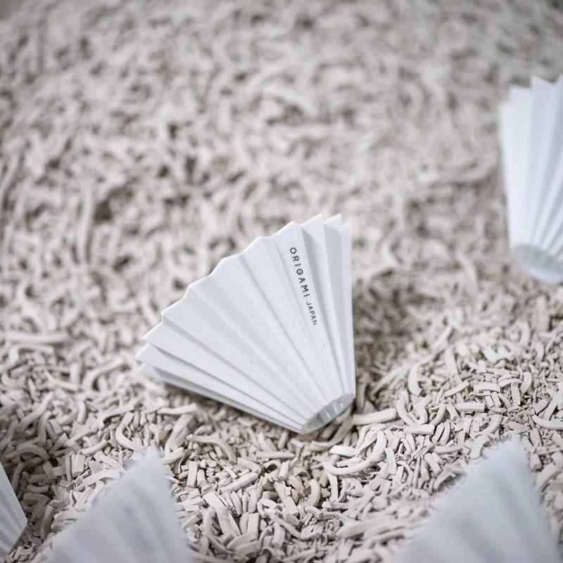 Origami再生白手冲咖啡折纸滤杯