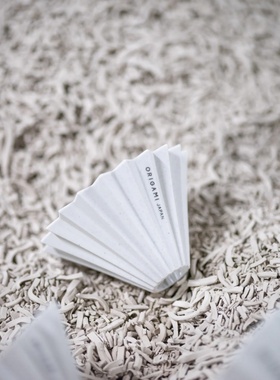 日本进口Origami折纸滤杯ReWork环保再生白V60陶瓷手冲咖啡杯滤纸