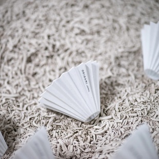 日本进口Origami折纸滤杯ReWork环保再生白V60陶瓷手冲咖啡杯滤纸