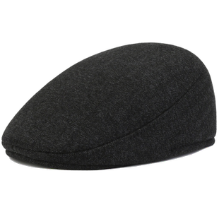 中老年人男士秋冬天鸭舌前进帽冬季老人帽户外加绒保暖护耳爸爸帽