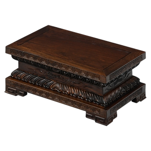 佛像底座供奉加高红实木雕刻方形观音菩萨财神关公摆件金刚莲花台