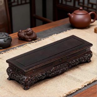实木莲花佛像底座红木摆件供奉台桌神像台垫阶梯托架佛台加高佛座