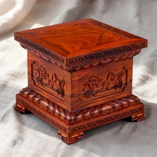 实木佛像底座加高财神观音莲花家用摆件供奉关公神像菩萨实木托架