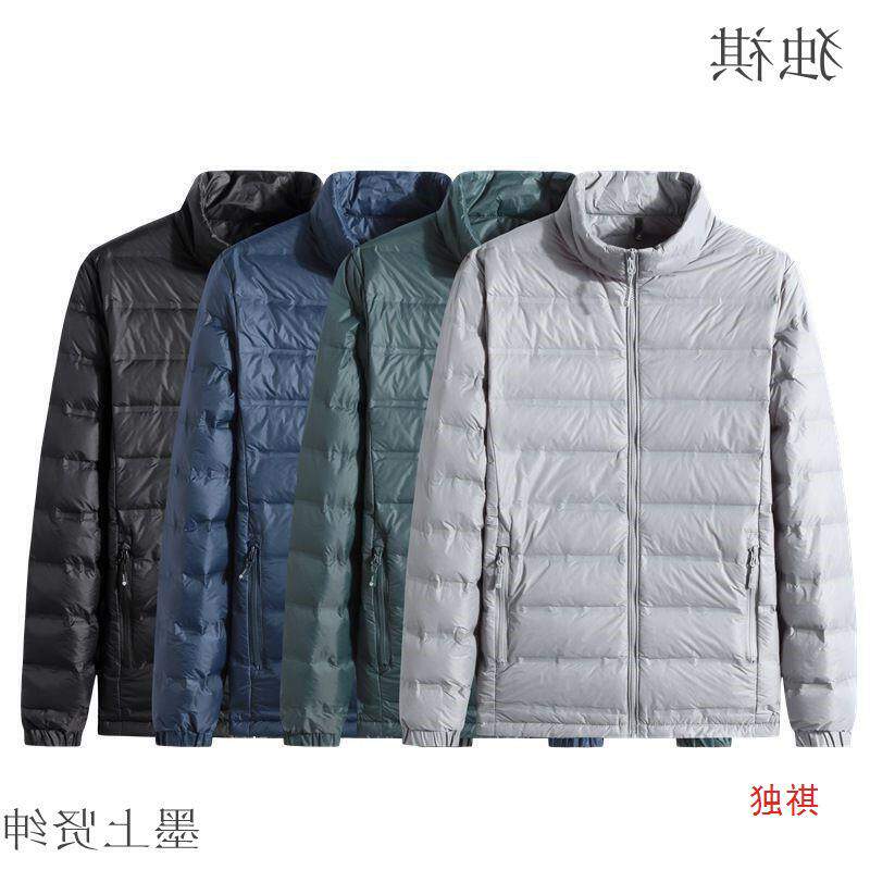 秋冬季轻薄百搭羽绒服棉男大码宽松立领保暖肥佬外套加肥加大胖子
