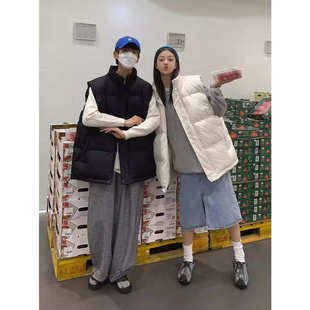 马甲男款秋冬款青少年韩版情侣休闲保暖立领无袖马甲潮流坎肩