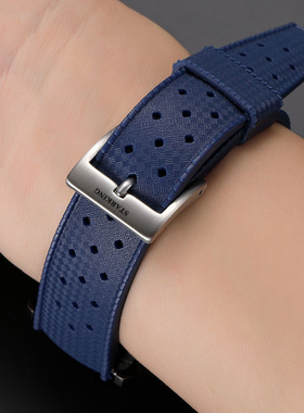 星皇原装款硅胶表带 男女商务石英表链橡胶防汗柔软手表带20 22mm