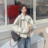 26春新款皮衣短款外套2B233-9818-P155248，女装皮衣，2B233