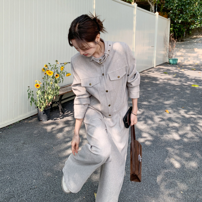 26春新款休闲夹克外套阔腿裤套装2B233-9825-P185298,女装套装/套裙,2B233