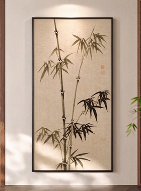 节节高升新中式玄关装饰画入户门正对墙壁画宋代美学走廊过道挂画