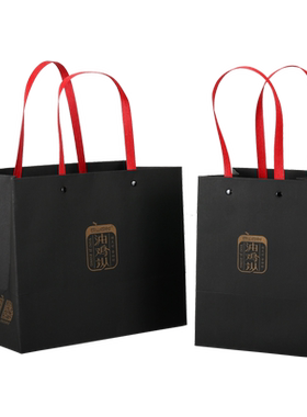 纸袋定制服装店印刷logo礼物袋