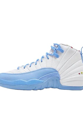 Air Jordan 12 篮球鞋 表情包/白色/北卡蓝DQ4365-114山东ls仓