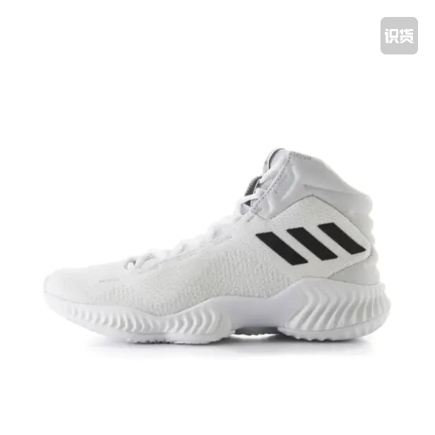 【陈康同款】adidas Pro Bounce 篮球鞋 白色/黑色FW5745山东ls仓