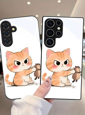 SamsungS26ultra适用23plus三星S24FE手机壳25+22加21u玻璃A56猫咪M55女54男53case20猫17苹果16外14硬15cute