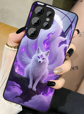 SamsungS25ultra适用23FE三星S24手机壳22+21加20u玻璃A56男55女54爱心53case52电话15phone17狐狸16高级感外