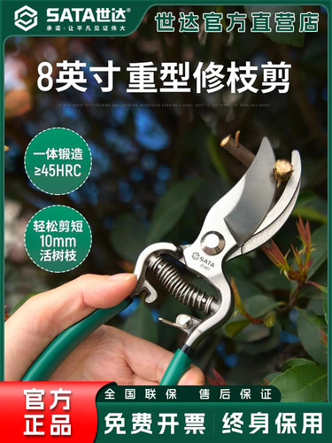 世达园艺剪刀果树园林修枝剪剪树枝专用剪刀工艺修剪枝花艺剪工具