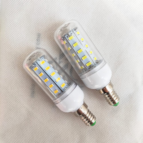 玉米灯LED带罩子E14 220V15W小螺口led灯泡管状灯泡仪器照明灯白
