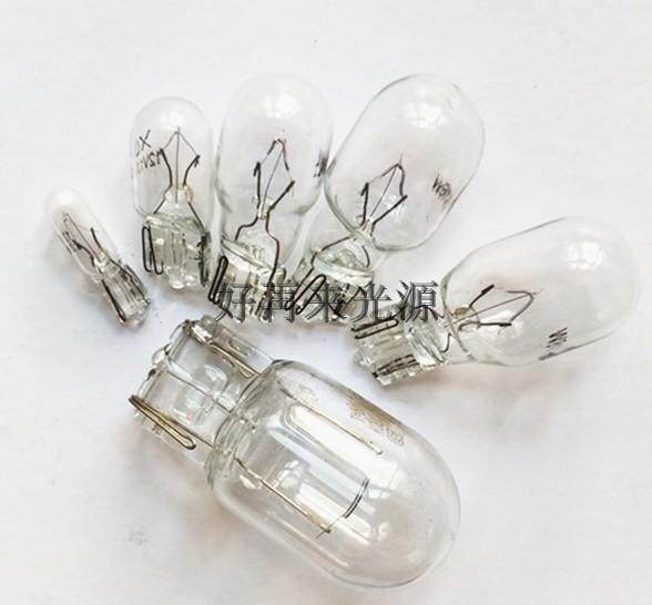 示宽灯扁插灯泡汽车灯泡T5T6.5T10T13T15插泡12V24VT20刹车灯双丝