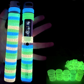 适用75派跳绳防滑硅胶圈鱼竿防滑圈手把套夜光装 饰圈手电筒防摔圈