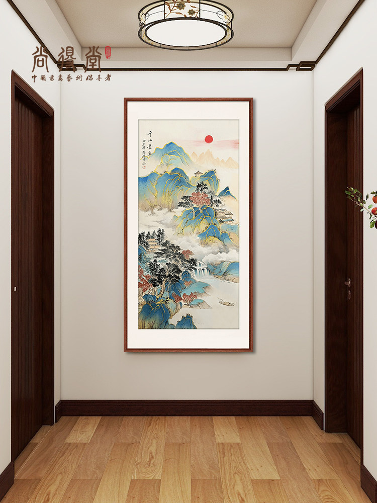 鎏金手绘名家手绘入口装饰挂画纯手绘正品收藏中国画礼品工笔山水