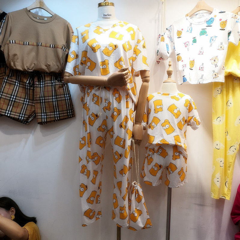 布袋睡衣纯棉短袖韩国网红家居服套装女春夏薄宽松卡通可爱潮大码在类目 女装/女士精品, 套装/学生校服/工作制服, 休闲运动套装中 - 来自Buy2taobao.com提供专业的淘宝代购服务