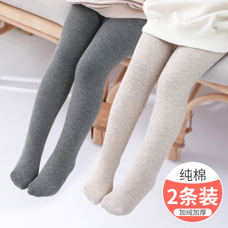 秋冬加绒加厚婴儿一体外穿连裤袜