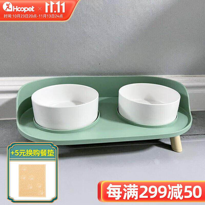 华元宠具（hoo）猫碗陶瓷猫食盆猫咪护颈宠物碗猫盘猫咪水碗狗碗属于什么档次？
