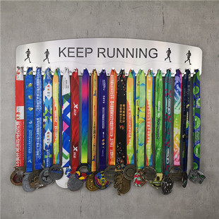 体育运动马拉松奖牌金牌徽章勋章收纳架（大尺寸）支架MARATHON