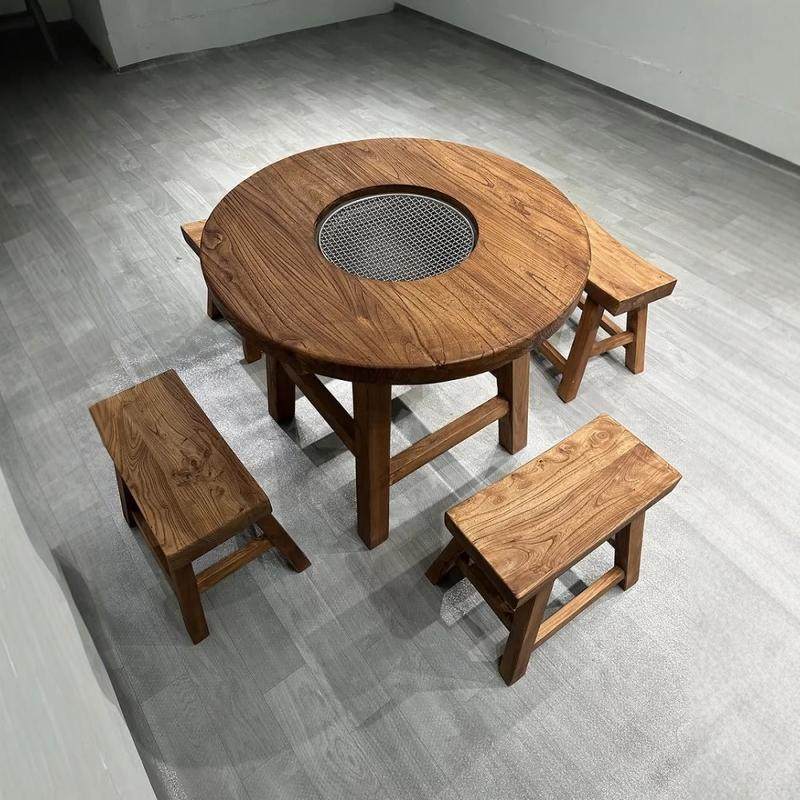 围炉煮茶老榆木小圆桌禅意煮茶桌茶几户外家用茶台实木阳台桌原木,住宅家具,家用茶台/茶桌,淘宝优惠券,粉丝福利购,淘宝优惠卷