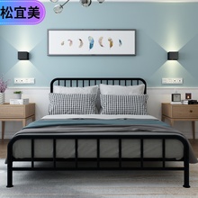 铁艺床1.5米铁架床北欧简约现代ins网红公主出租屋1.8m单人双人床